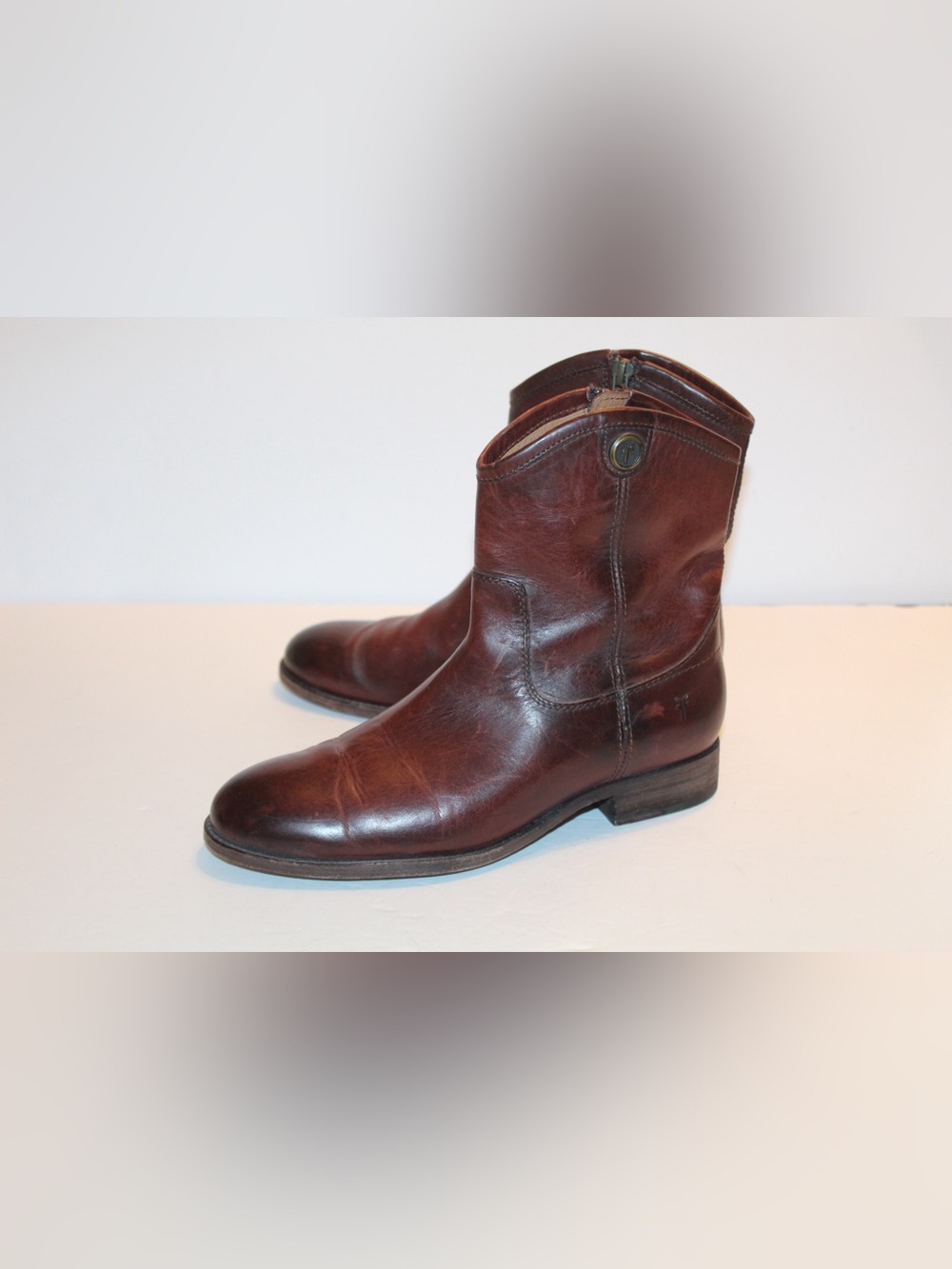 Frye Melissa Button Short Zip Ankle Boots Size Women’s 6B